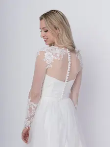 Light ivory wedding dress topper