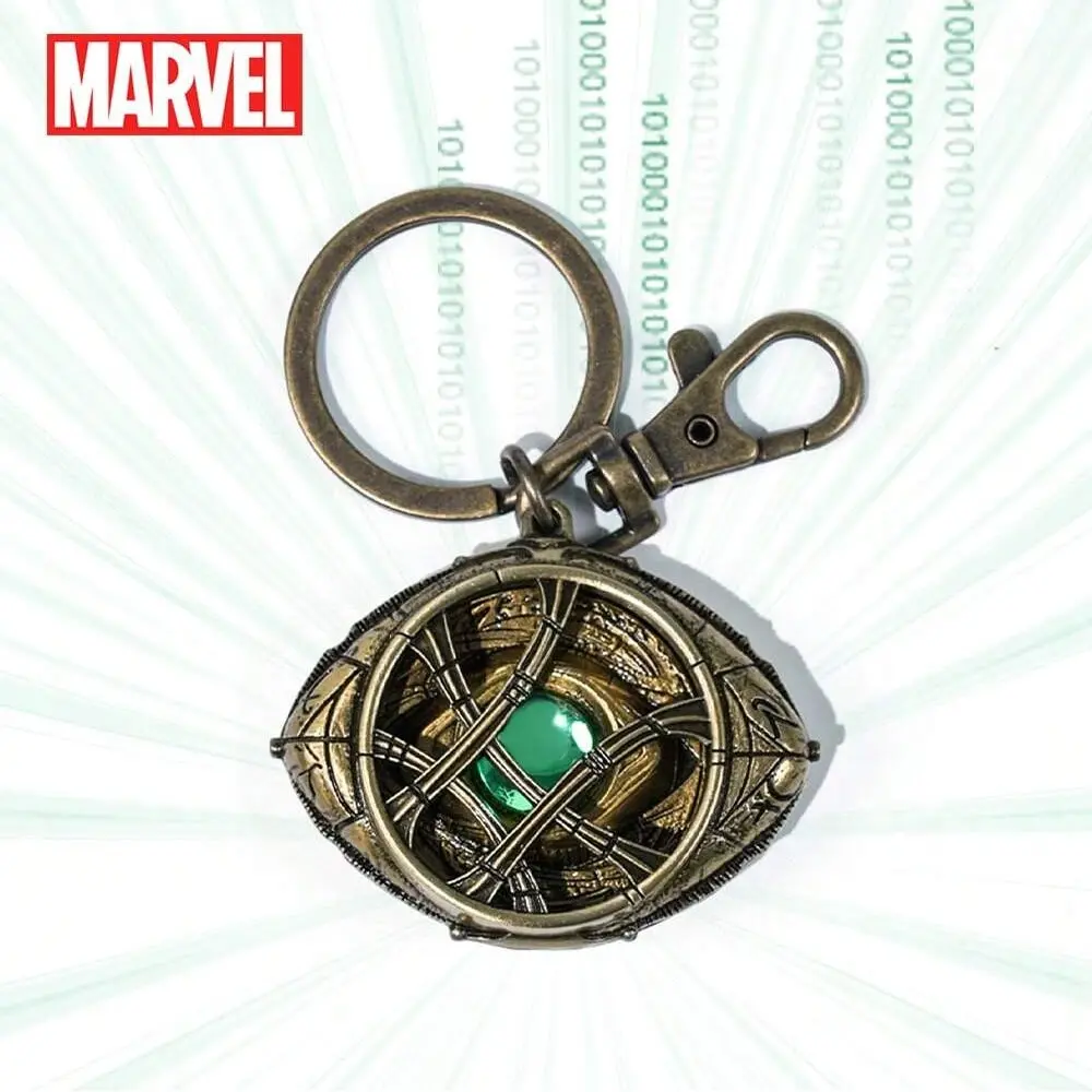 Marvel Officially Licensed Strange in the Multiverse of Madness Eye of Agamotto Pewter Keyring, Metal Keychain Gift for Fans, Authentic Keychain, Keyrings for Keys
