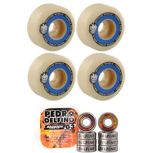 Spitfire Skateboard Wheels 54mm Tablets F4 99A with Bronson Pro G3 Bearings