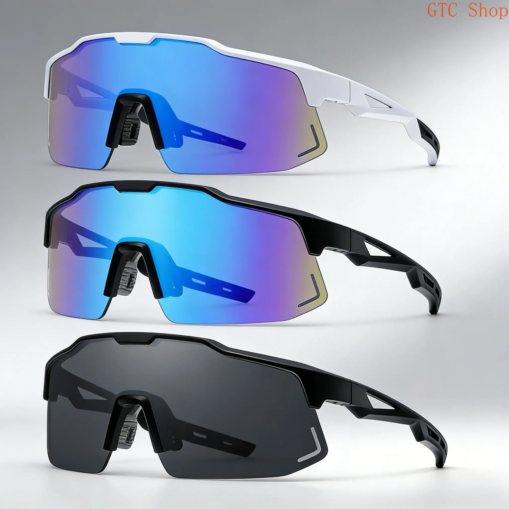 3-Pack UV400 Cycling Sunglasses for Men & Women – Impact-Resistant Protective Sports Eyewear, Windproof & Lightweight Frame, Perfect for MTB, Road Biking, Driving, Hiking & All Outdoor Adventure Activities Bike Accessories