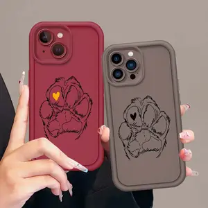 This adorable dog paw print phone case features a stylish design, is anti-slip and shockproof, and is compatible with iPhone 11, 12, 13, 14, 15, 16, 17 Pro, Plus, X, XS, and XR, making it an ideal choice for pet owners.