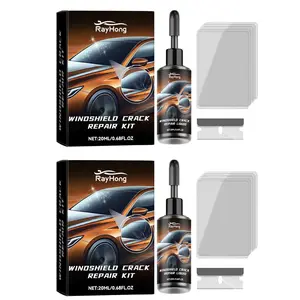 Rayhong Windshield Repair Kit (20ML*2), Quick Crack Fix, Clear Vision Restoration, Repair Liquid Set, Easy-To-Use Car Maintenance Tool
