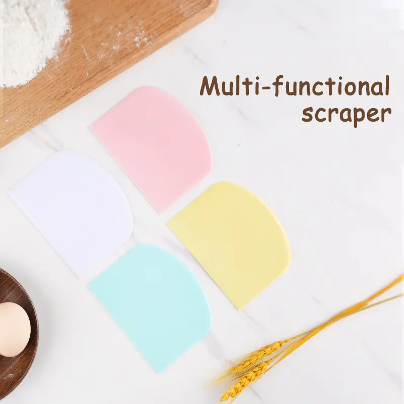 5pcs/set Silicone Dough Scraper Cutter - Non-Stick, Food Grade Tool for Cutting & Shaping Dough | Individual packaging Perfect for Eid Desserts, Family Baking, Home Baking Supplies, Baking Tools
