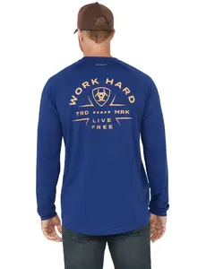 Ariat Men's Rebar Heat Fighter Work Hard Long Sleeve Pocket Shirt - 10054631