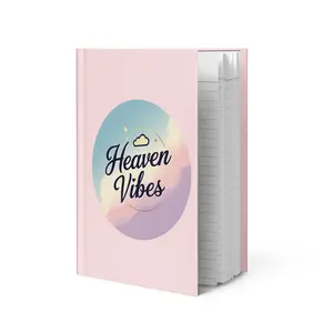 Heaven Vibe-Pink-Hardcover Journal Matte 150 Lined Pages 5.75 x 8 Inches Tearable Sheets Perforated Pages Casewrap Binding