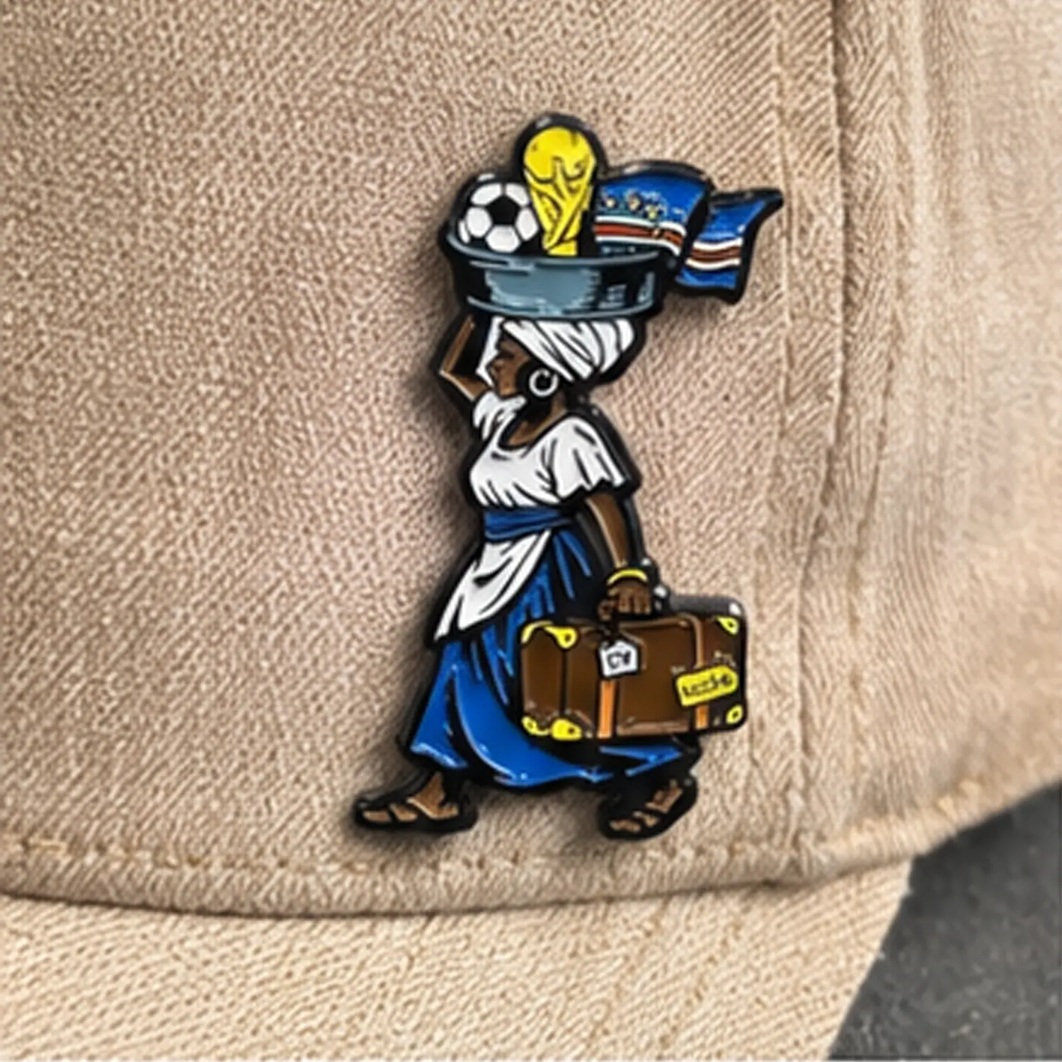 Cabo Verde Dona Na Copa Enamel Pin