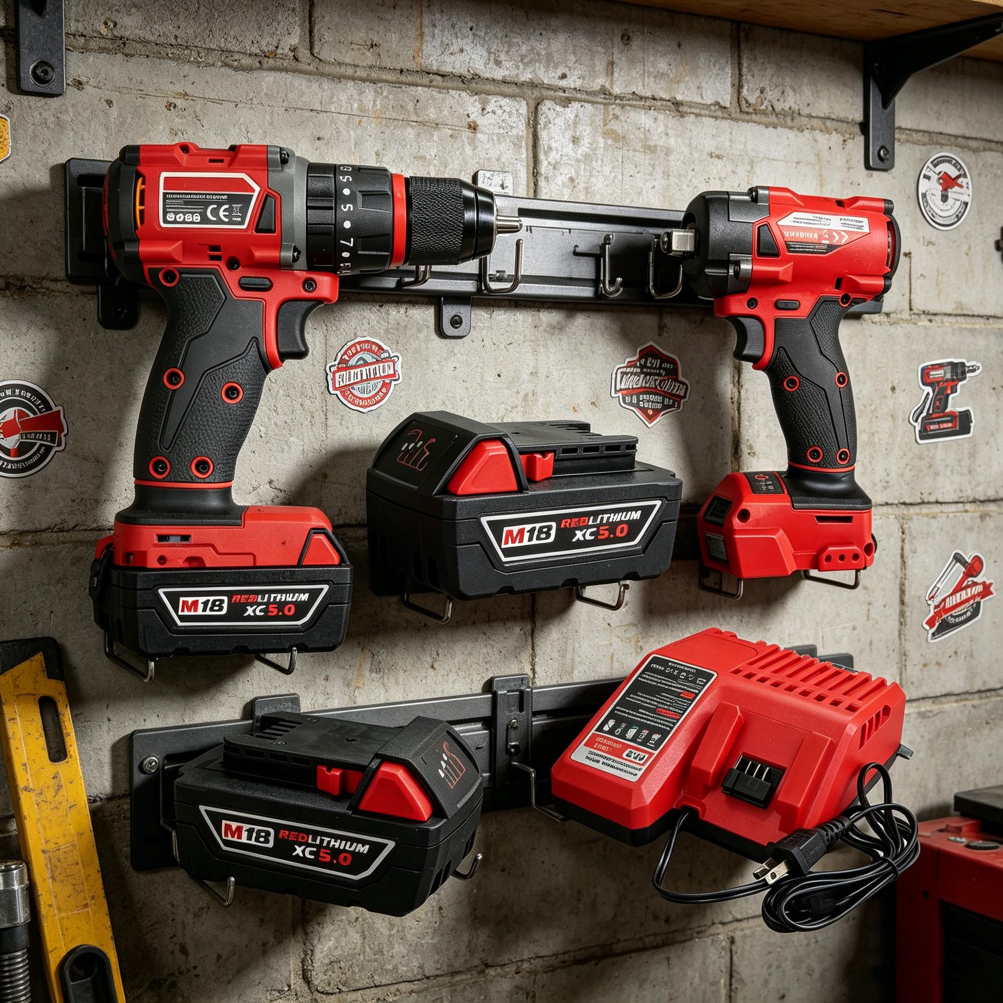 2Pcs for Auto Mechanics & DIY Lovers,Milwaukee 18V Brushless Combo,1/2" Driver,4500RPM,300N Torque,3-in-1 Mode,Forward Reverse Adjustable,Fit M18 DCF880 Battery,for Auto Repair,Garage & Home Construction,Cordless Impact Wrench Drill Kit