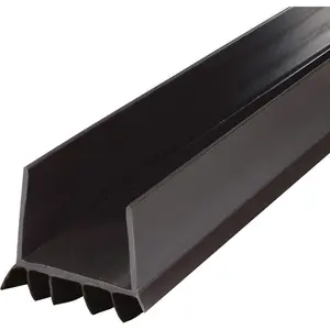 Vinyl Cinch U-Shape Door Bottom Seal, Slide-On Weatherstripping Draft Stopper, Easy to Install, Fits 36” x 1-3/4” Doors, Fills 3/8”- 3/4” Gaps, 43337, Brown