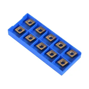 10Pcs/Box Carbide Inserts Blade Cutter Blade CNC Lathe Turning Tools with Storage Box, CCMT09t304 CCMT32.5