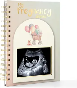 Journal For First Time Moms 2025,Hardcover  Book, Memory Book - Gender Neutral  Book Keepsake With Notes Section, Photo Pocket &Detailed Prompts,Bear