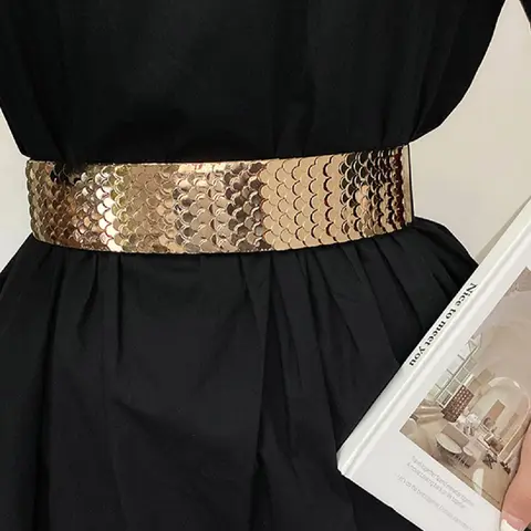 Women's Wide Adjustable Casual Waist Belt for Autumn & Winter, Versatile Decorative Leather Style, New Elastic No-Hole Design for Daily Wear, Casual Style Belts