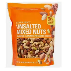 Premium Unsalted Mixed Nuts, 2.5 lbs - Deluxe Snack Blend with Cashews, Almonds, Pistachios, and Pecans for Flavorful Snacking and Versatile Use