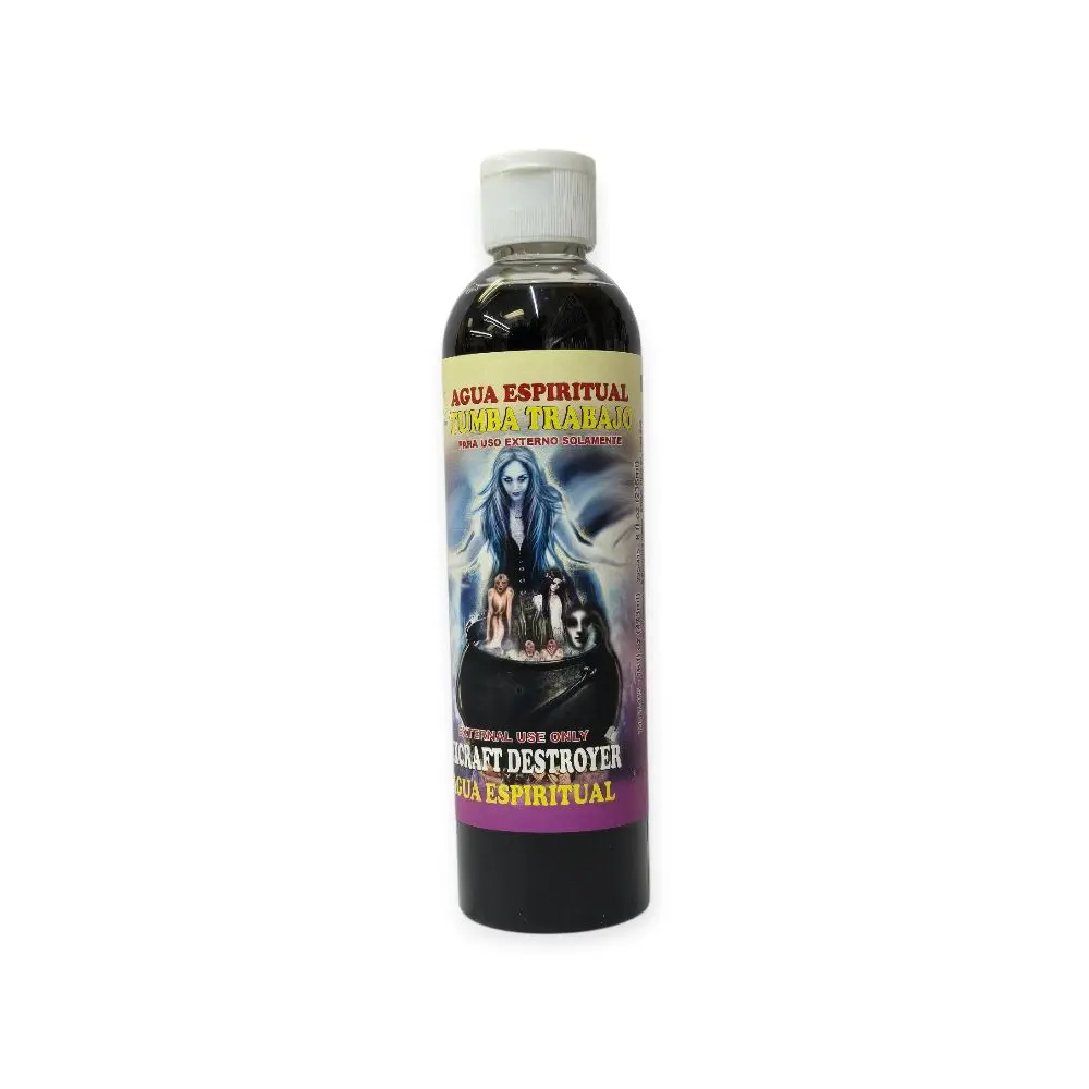 Unisex 16oz Scented Flower-Infused Tumba Trabajo Spiritual Water - Witchcraft Tool for Spiritual Protection, Cleansing, Dark Spells Neutralization, Hex Removal, Energy Balance, External Use, Cleansing Baths, Removes Curses