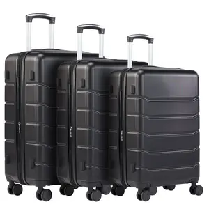 Luggage Spinner Wheels Lightweight Expandable Travel Hard Shell Suitcases with TSA Lock, Bronze Black, 3-PCS Set (20/24/28 inch)