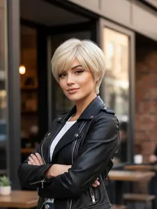 10 Inch 613 Honey Blonde Pixie Cut Human Hair Wigs for Women, Short Blonde Straight Lace Wig, 150% Density Blonde Human Hair, Glueless Ready to Wear, Pre Plucked Natural Hairline, 100% Virgin Hair, Heat Resistant, Viral TikTok Pixie Style.