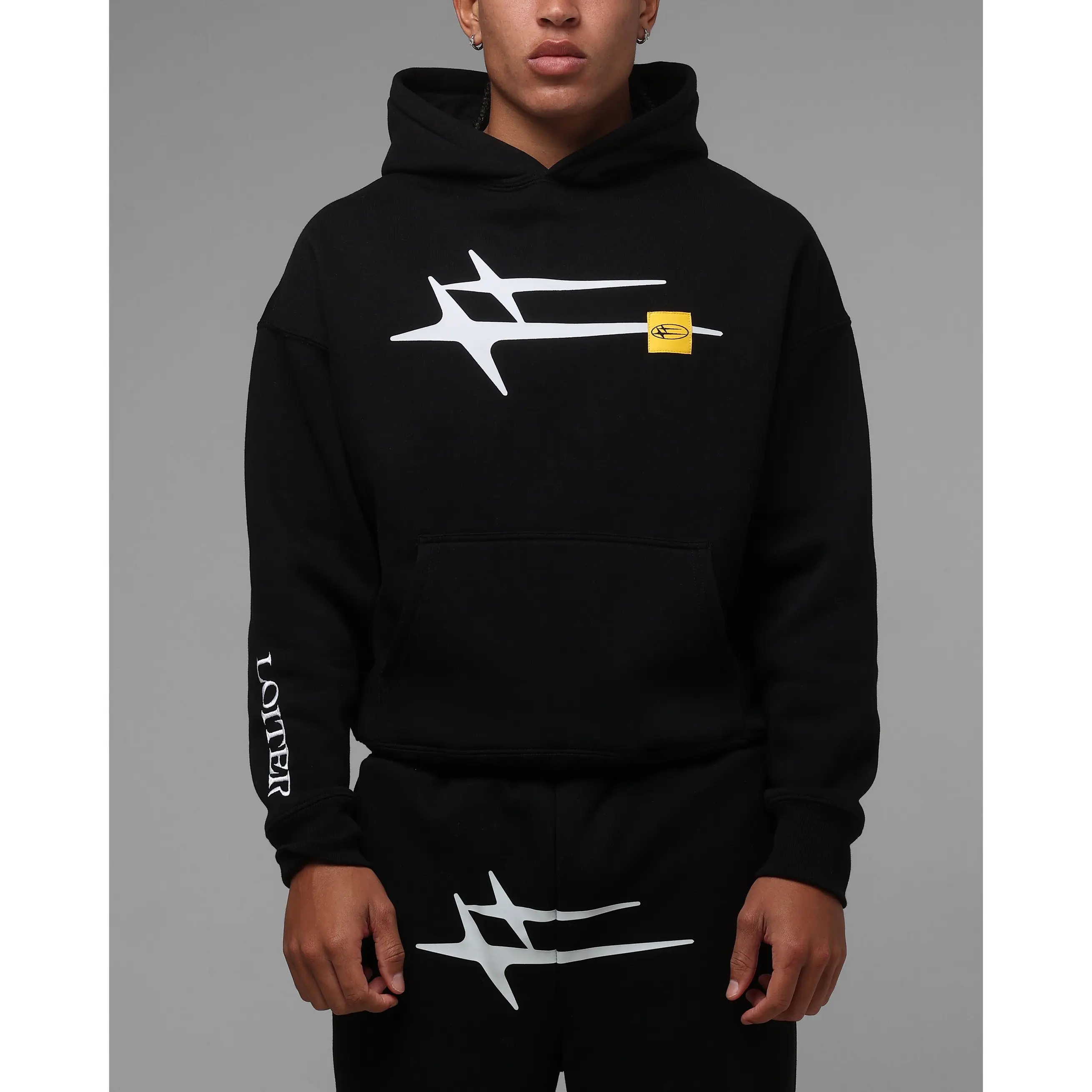 Loiter Hybrid Premium Hoodie Black
