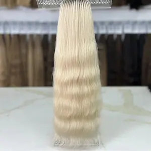 K-tip Slavic hair, colored, wavy 22 inch, 115gr, 192 str