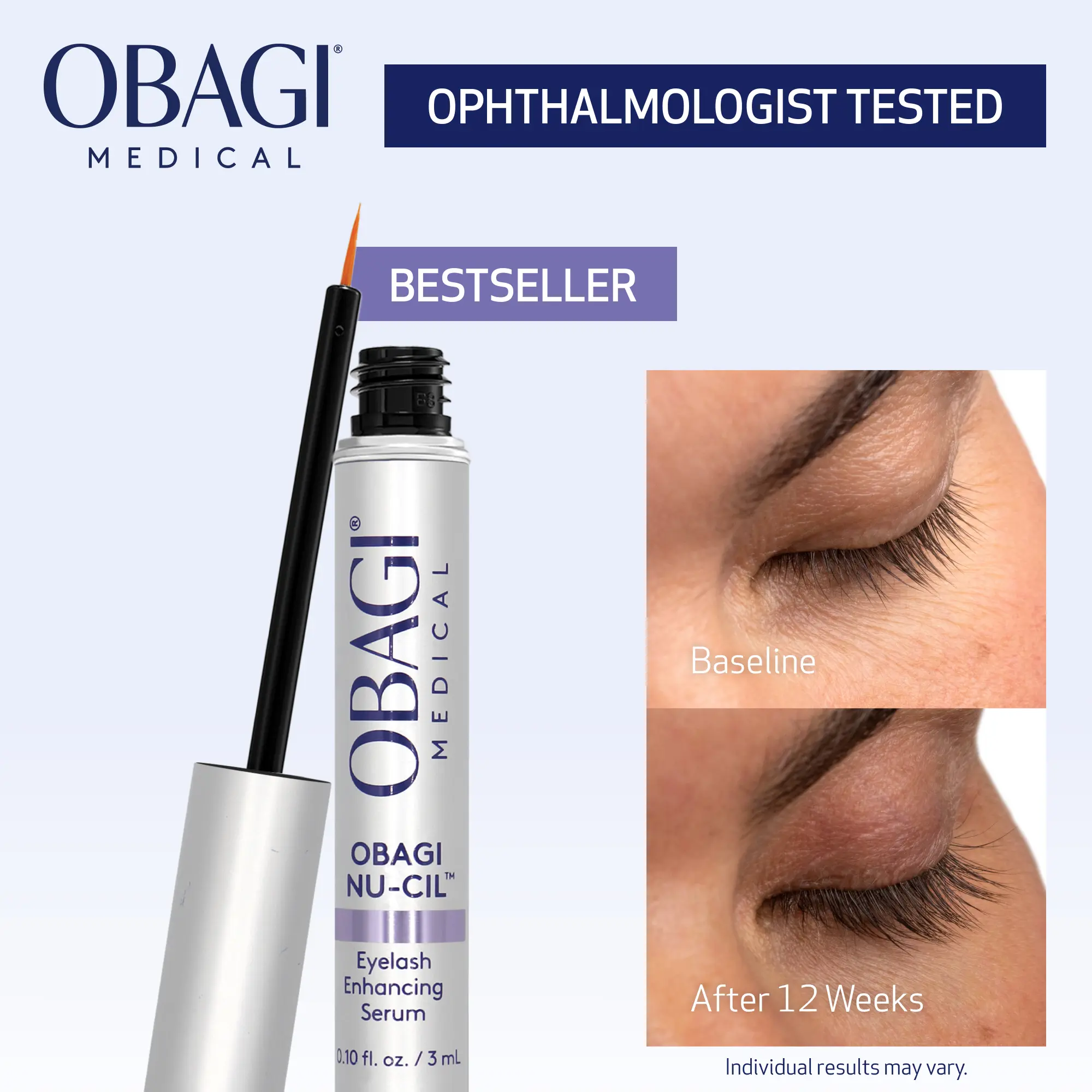 Obagi Nu-Cil Eyelash Enhancing Serum – Nourishing Lash Serum with Biotin for Thicker & More Defined-Looking Lashes Obagi Nu-Cil Eyelash Enhancing Serum – Nourishing Lash Serum with Biotin for Thicker & More Defined-Looking Lashes