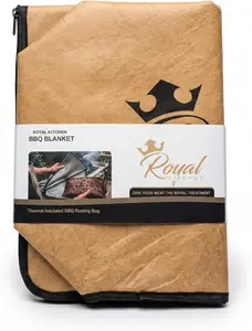 Royal Kitchen Heavy Duty BBQ Blanket for Resting Meat | Insulated Meat Resting Bag for Smoking & Grilling | Wide Mouth Thermal Pouch Grilling Accessories for Large Brisket, Beef, Pork, & Turkey
