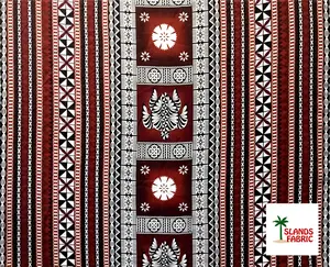 Fiji Turtle Border Poly Linen Fabric | Islands Fabric