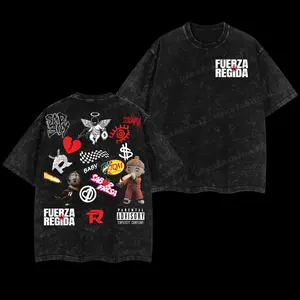 Vintage Fuerza Regida All Top Song Album 2.78 Graphic T-Shirt, Tatino Streetwear Fashion, Regional Mexicano Shirt, Fuerza Regida Merch, Menswear Top Y2K Mexico, Pepper Comfort Colors