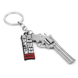 Red Dead Redemption Keychain Handcrafted Gaming Keyring Souvenir for Video Game Enthusiasts