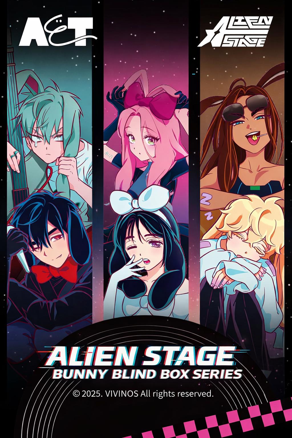 Alien Stage Couple Bunny Plush Blind Box – IvanTill, MiziSua, Hyuluka CP Mystery Plush Set, Viral Fan Favorite Collectible