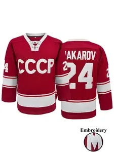 Men's Letter & Number Embroidery Hockey Jersey, Vintage Long Sleeve V Neck Hockey Ball Uniform, Casual Sportswear for Men,Casual Sporty Top, Athletic Style