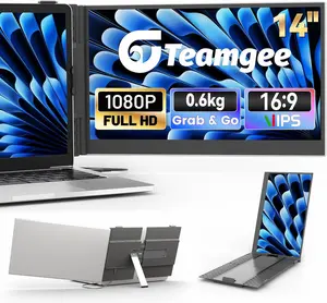 Teamgee 14” Laptop Screen Extender, FHD 1080P Portable Monitor, Ultra-Thin Ultra-Slim & Lightweight Second Display for Travel, Work, and Gaming, Plug & Play for Mac/Windows/Android/Dex computer accessory