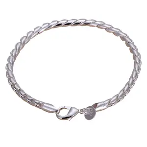 925 Silver Plated Snake Bracelet
