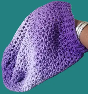 Fashionable Clothes Accessory:  Men, Women, Unisex, Crochet, Fashion, Shawl, Wrap, Scarf, Hat, Winter, Cute, Beanie, Purple, Solid Color, Block