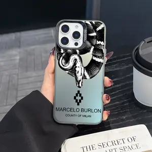 1 piece of black python pattern phone protective case, fashionable and creative trendy iPhone phone case, gradient color silver phone case, suitable for iPhone 17 Pro Max, compatible with iPhone 7-17 series/Pro/Pro Max/Plus/Air/E/Mini/X/XS/XR