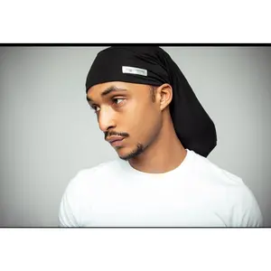 Black Loc Satin Lined "Crown" Cap