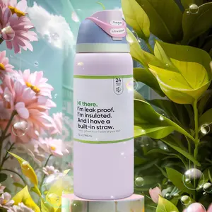 0waIaMacaron Rainbow 304 stainless steel inner tank,Resistant to falling and not easy to break-Portable water bottle, double vacuum 100% leak proof -32 oz 945 ml bike bottle, Suitable for outdoor sports, camping, climbing, gym and travel，Halloween