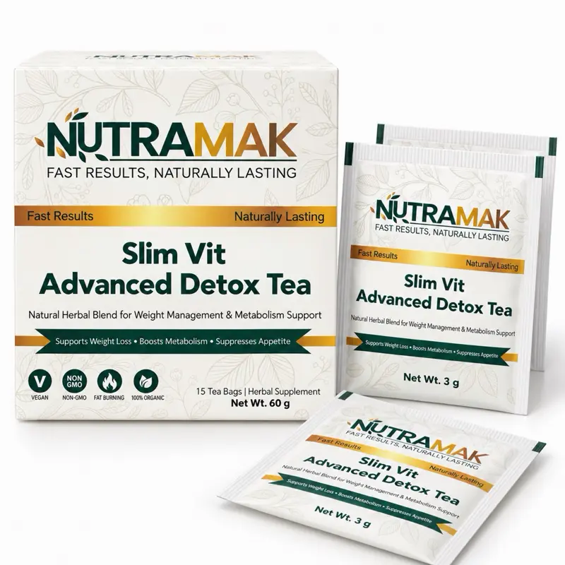 Nutramak Daily Wellness Herbal Tea - 15 Individually Wrapped Tea Bags, Freshness-Preserving, Convenient for Home or On-The-Go Health & Wellness Routine Support