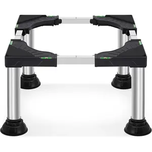 Height 11"-12" Mini Fridge Stand Heavy Duty Washer and Dryer Stand Pedestal for 19-27 Inch Appliance Washing Machine Stand Base Laundry Pedestal Universal Platform with 4