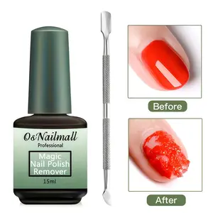 OsNailmall 2pcs Nail Art Gel Polish Remover Set, Gel Nail Remover Kit, Quickly Removes UV Gel Polishes in 2-3 Minutes, Magic Soak-Off Quick Nail Glue Remover, Nail Products