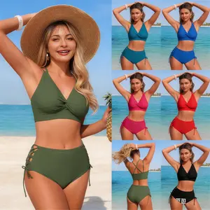 Quick Dry Stretchy Bikini Set - Comfortable Padded Swimsuit with Soft Cup No Underwire, Adjustable Two Piece for Beach Activities