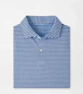 Albatross Stripe Cotton-Blend Piqué Polo - Master Golf Men's Golf Polo Shirts Short Sleeve Print Performance Moisture Wicking Casual Stretch Breathable workout tops