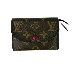 Pre-owned Canvas Wallet Louis Vuitton Rosalie Coin Purse Monogram with Fuchsia Interior