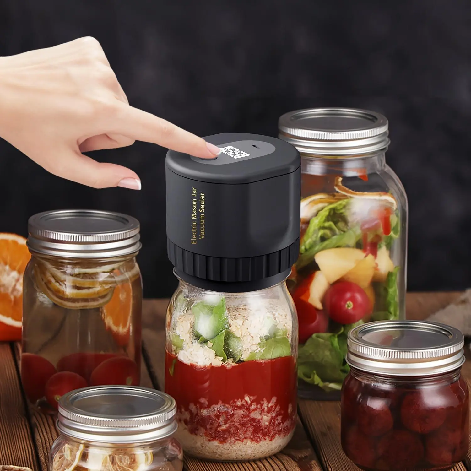 Electric Mason Jar Vacuum Sealer, Portable USB Rechargeable Vacuum ...
