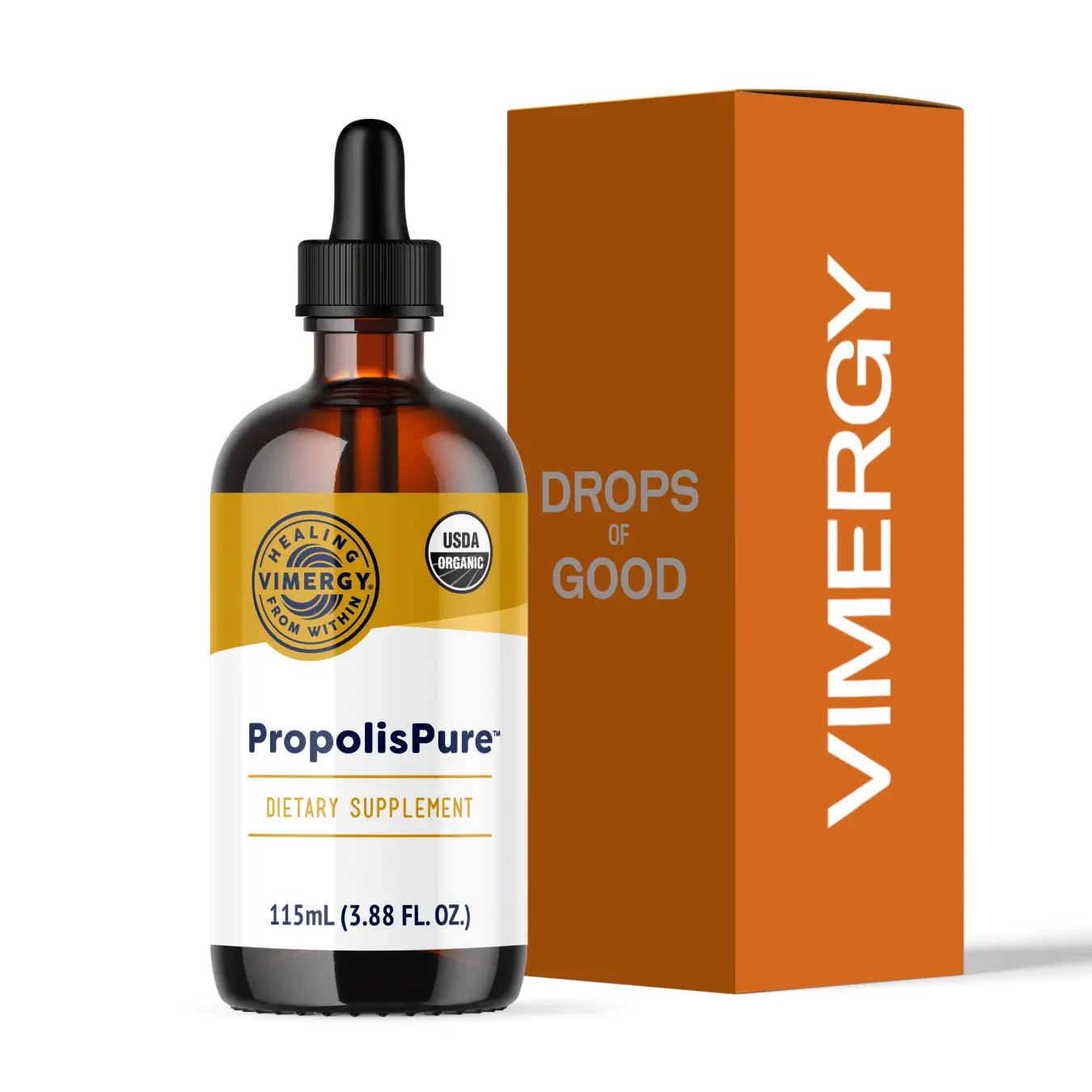 Vimergy Organic PropolisPure 115mL | Liquid Immune Support & Daily Respiratory Defense Drops Vimergy Organic PropolisPure 115mL | Liquid Immune Support & Daily Respiratory Defense Drops