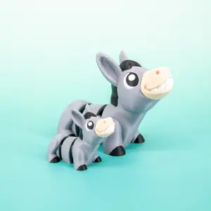 Donkey — Pocket Pal Flexi Donkey — Mini Articulating Fidget Figurine decor ornament