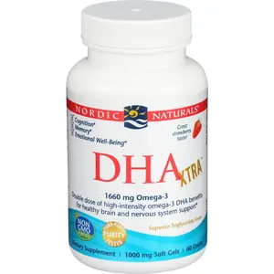 Nordic Naturals DHA Xtra 1660 Mg 60 Soft Gels Omega-3 for Brain Health & Mood Support Non-GMO Wild Caught Sustainably Sourced Fitness Diet - Dietary