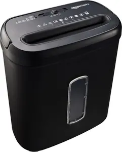 8-Sheet Cross Cut Paper & Credit Card Shredder P-4 Security Level Black 	Cross Cut Branded01