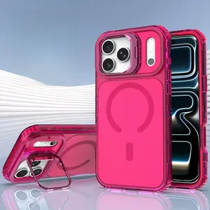 3-in-1 lens holder + magnetic attraction + comprehensive protection, suitable for the IP 17 Pro Max mobile phone case, 3-in-1 shockproof protective case, suitable for the IP 17 / 16 mobile phone.