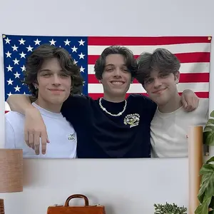 Sturniolo Triplets USA flag 3x5 Ft For Outdoor indoor,Chris Sturniolo lconic American flag Tapestry for Bedroom Living Funny Decor Gift Hanging