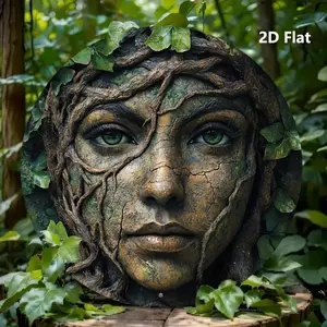 Tree Face Design Round Plaque, Vintage Metal Plaque, Wall Decor for Home Garden, Home Decor, Room Decor, Garden Decor, Garden Accessories