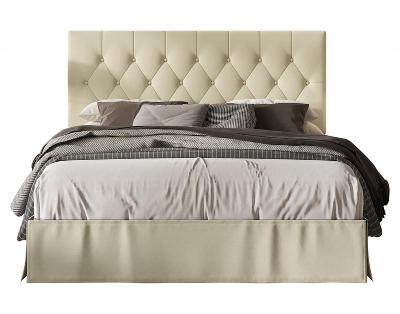 Favorer Billy Tufted Upholstered Platform Bed - Wingback or Non-Wingback, Available in Multiple Sizes, Classic Design
