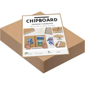 100 Chipboard Sheets 8.5 x 11", 22pt Cardboard for Crafts, Sturdy Thin  Board, Book Board for Bookbinding, DIY Projects, Packing,Shipping ()
